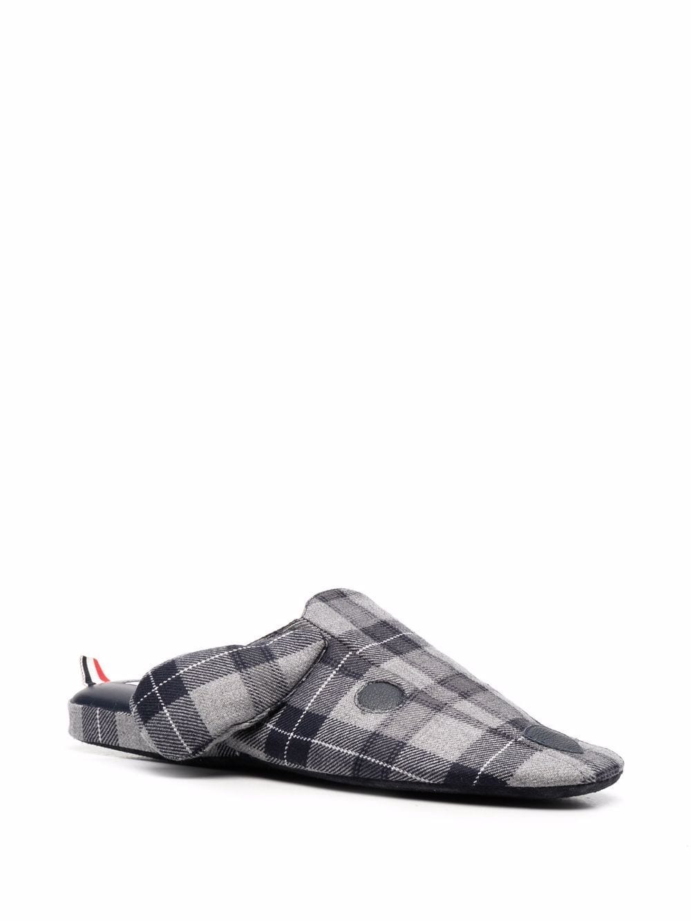 Thom Browne Hector slippers met tartan ruit - Grijs