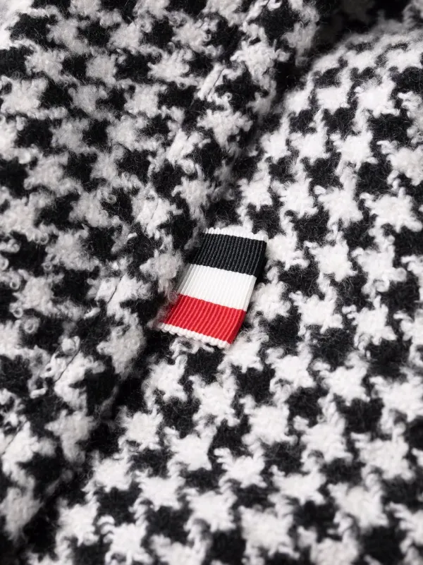 Thom Browne houndstooth-pattern single-breasted Coat | Black