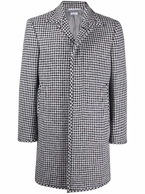 Thom Browne abrigo con botones y motivo pied de poule