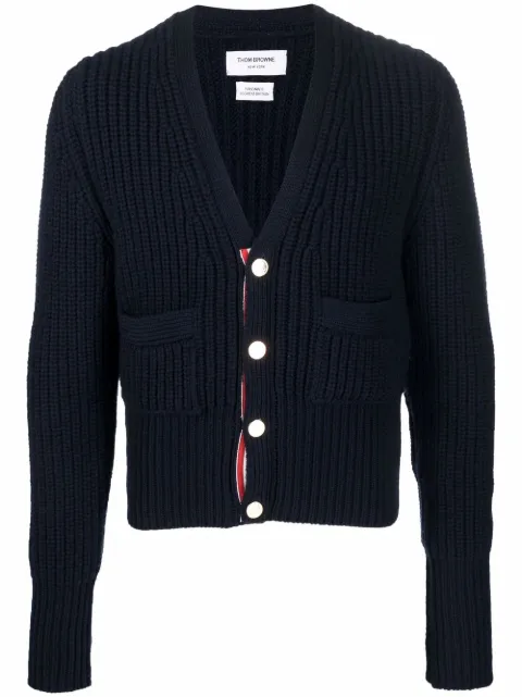 Thom Browne patch-pocket cashmere cardigan 