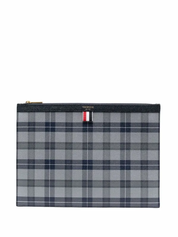 Thom Browne チェック ドキュメントホルダー - Farfetch