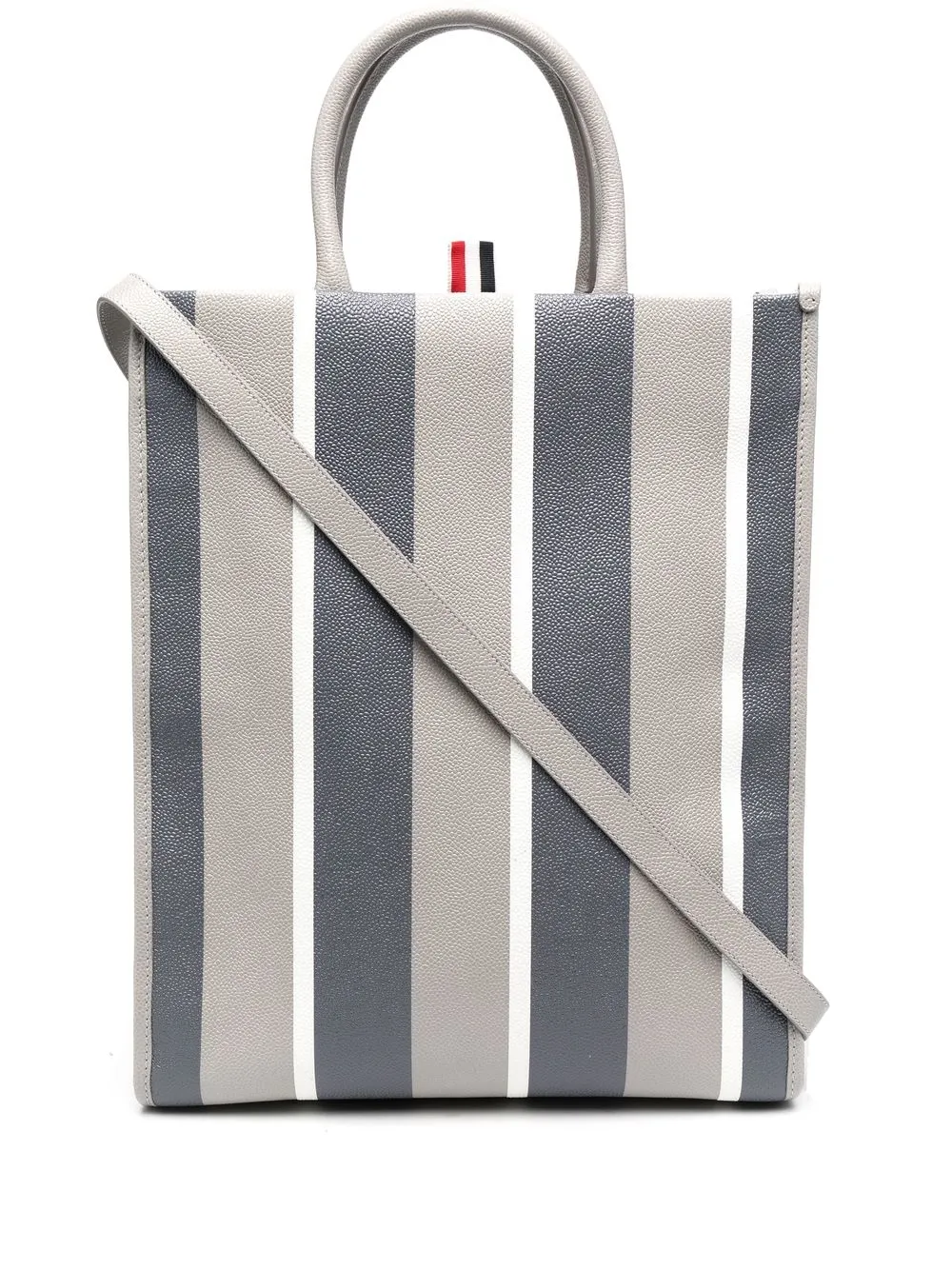 

Thom Browne tote a rayas verticales - Gris