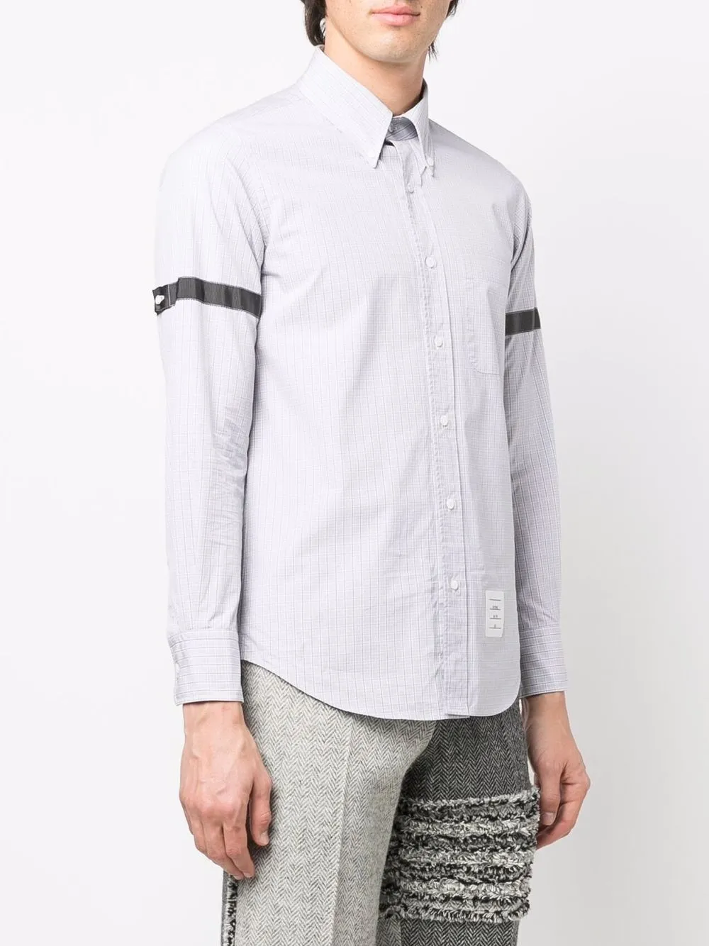 Thom Browne グログランアームバンド シャツ | グレー | FARFETCH JP