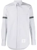 Thom Browne grosgrain-armband cotton shirt - Grey