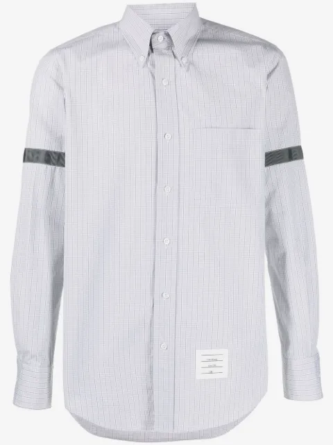 Thom Browne grosgrain-armband cotton shirt