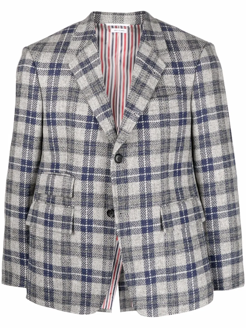 

Thom Browne tartan-check wool sports coat - Grey