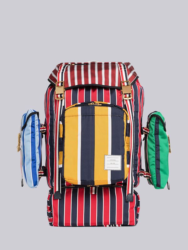 Fun-Mix Stripe Tie Jacquard Mountaineering Backpack