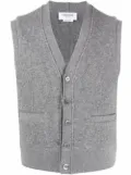 Thom Browne sleeveless cashmere cardigan - Grey