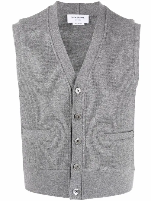 Cardigan en cachemire à design sans manches - Thom Browne - Modalova