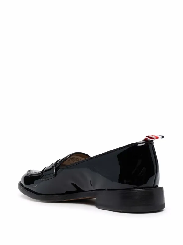 Thom Browne RWB-tag Penny Loafers | Black | FARFETCH
