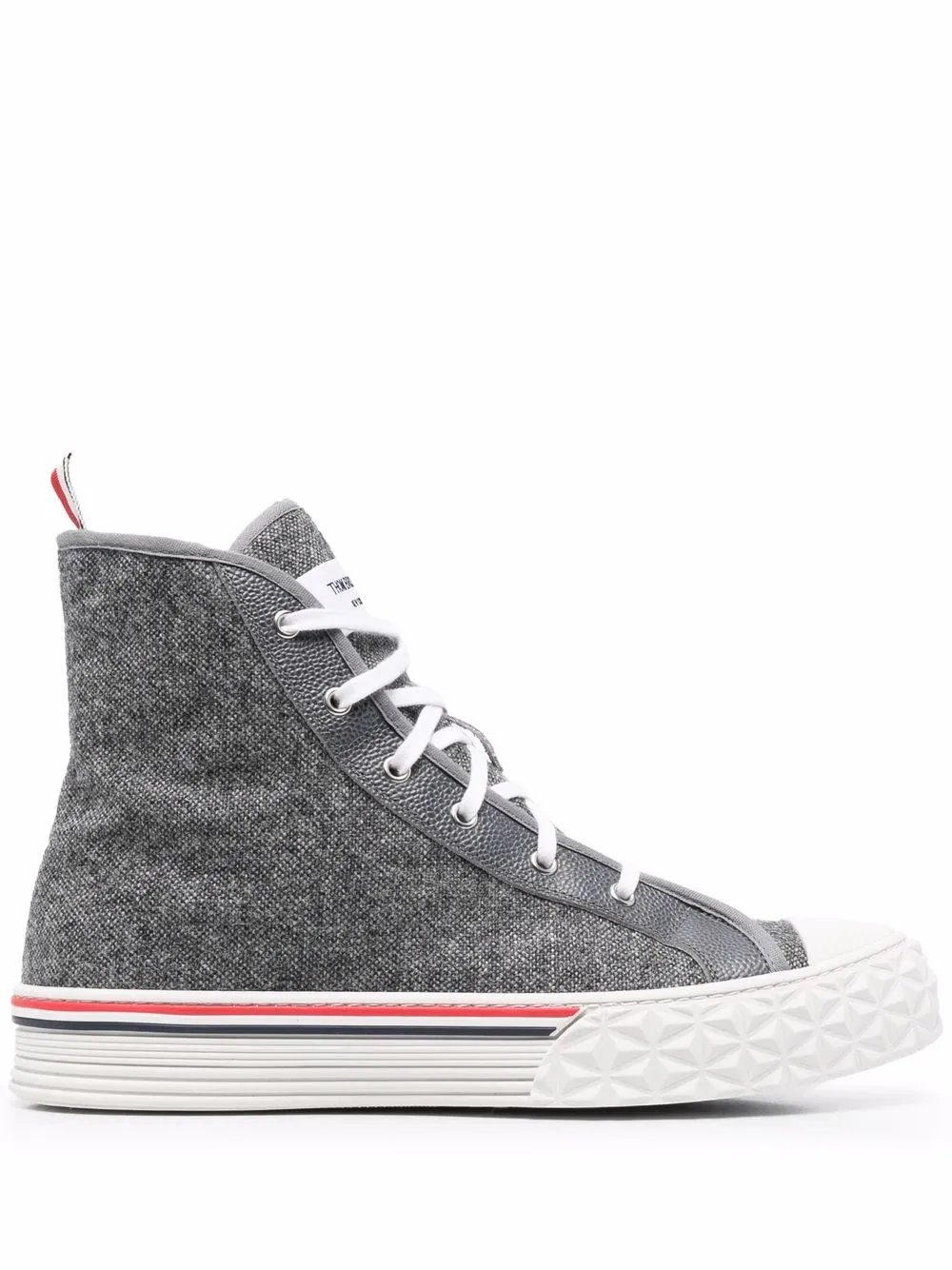 

Thom Browne Collegiate high-top sneakers - Grey