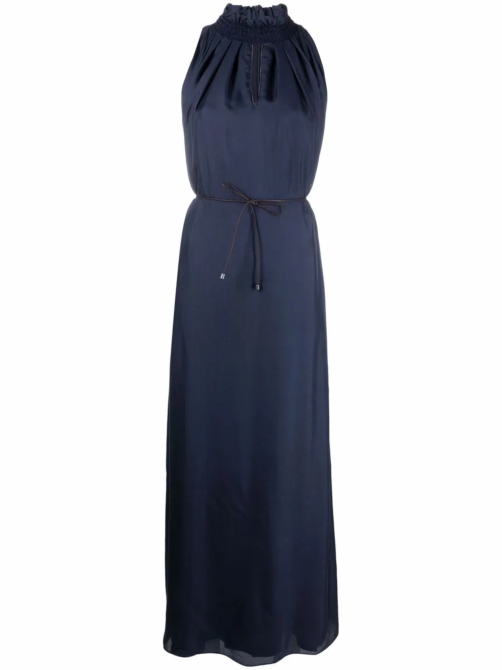 

Fabiana Filippi gathered-detail sleeveless dress - Blue