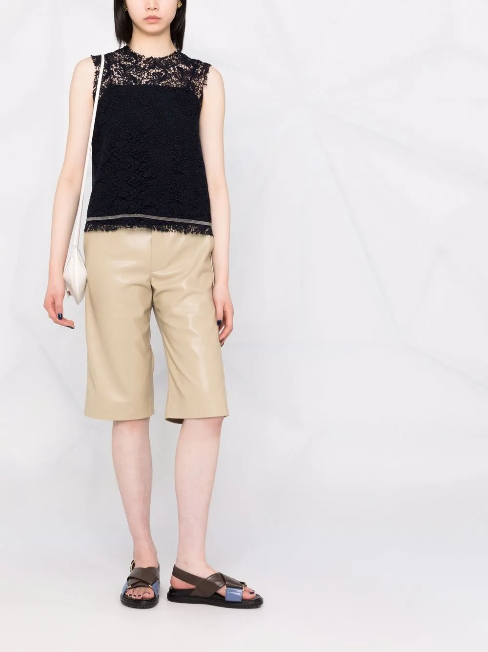 Fabiana Filippi lace-panel sleeveless top | Vests & Tank Tops | Image 2