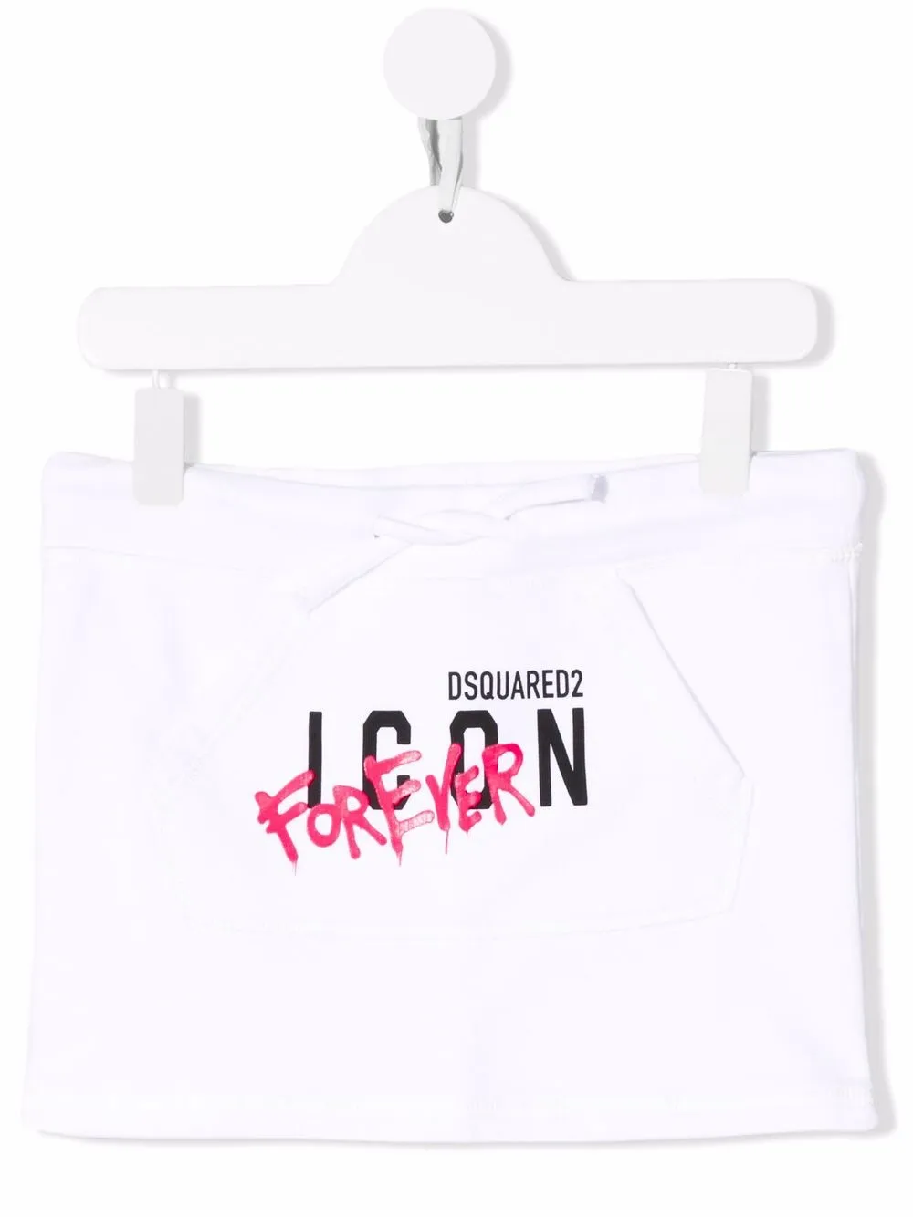 

Dsquared2 Kids falda con cordones y logo - Blanco
