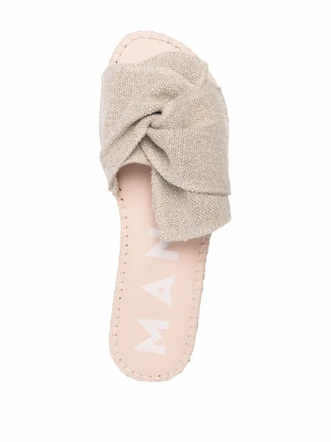 Manebi ruched open-toe espadrilles O71JKLAHAVANA - 3