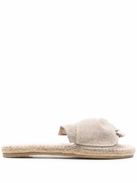 Manebi ruched open-toe espadrilles
