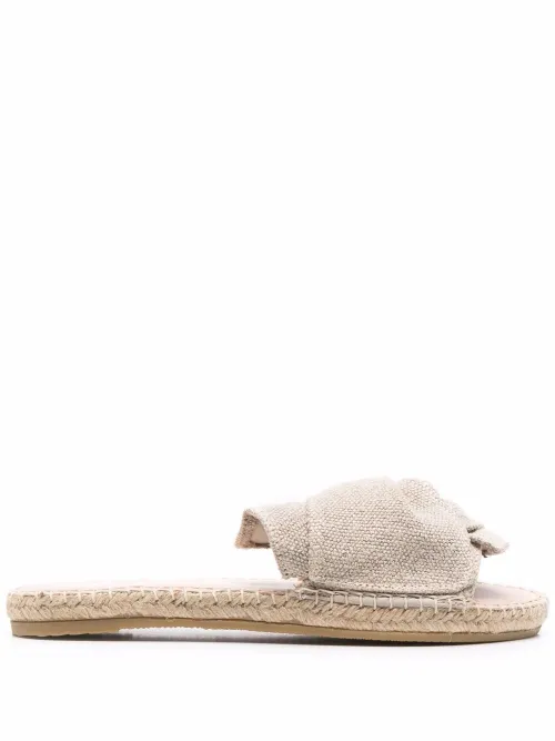 Espadrilles froncées à bout ouvert - Manebi - Modalova