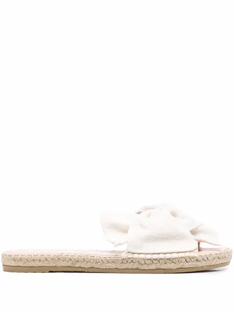 Manebi espadrilles froncées à bout ouvert