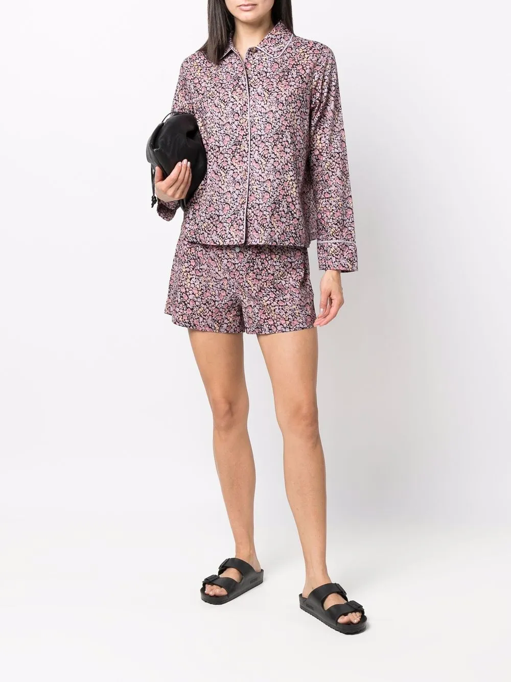 Love Stories Blouse met bloemenprint - Zwart