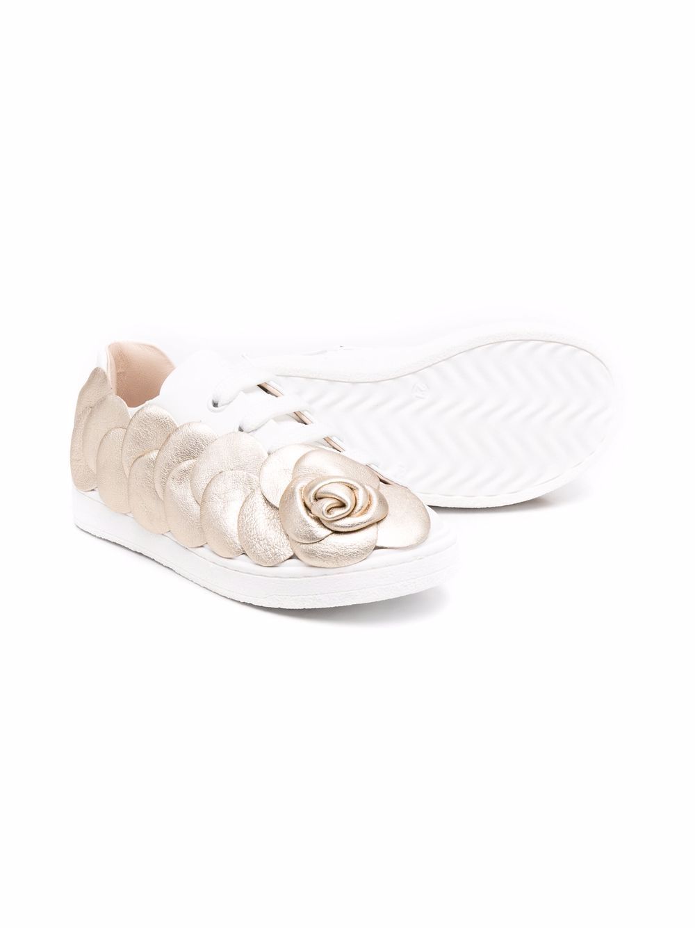 фото Florens floral-appliqué low top sneakers