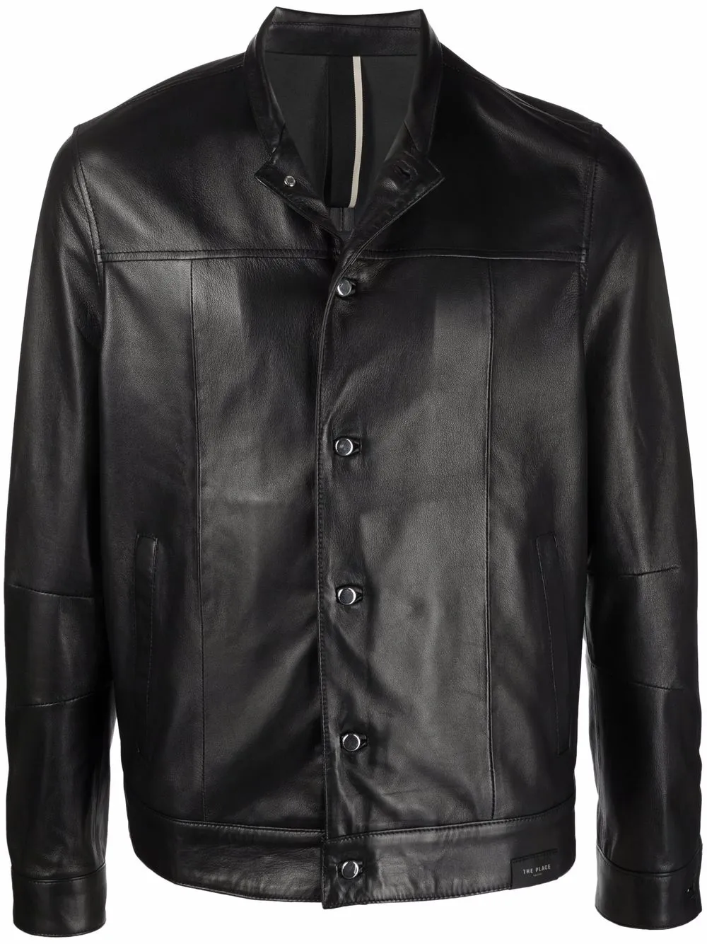 

Low Brand buttoned leather shirt jacket - Black
