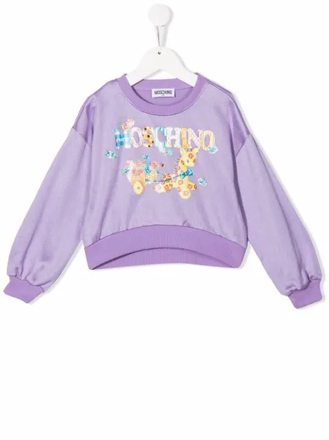 Moschino Kids logo-print sweatshirt