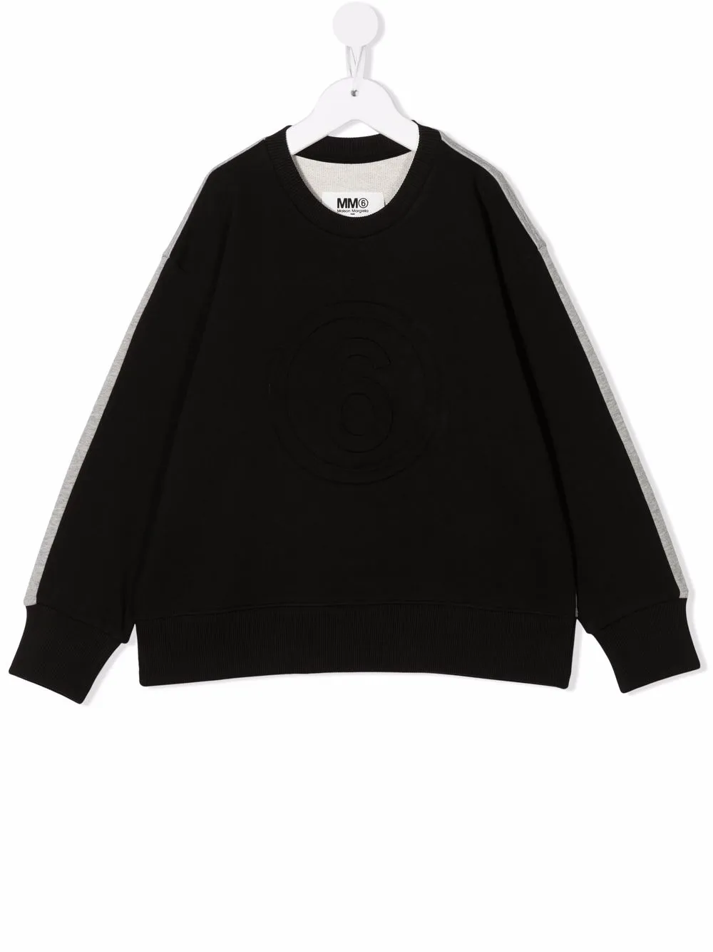 

MM6 Maison Margiela Kids suéter con diseño de dos tonos - Negro