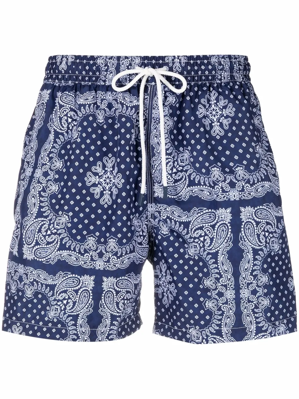 

Fedeli shorts de playa con estampado de cachemira - Azul