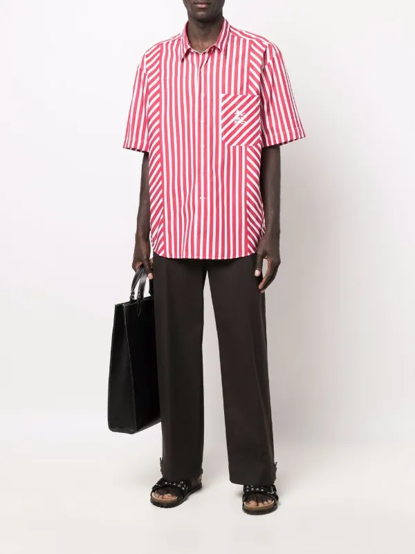 ETRO Panelled Striped short-sleeve 