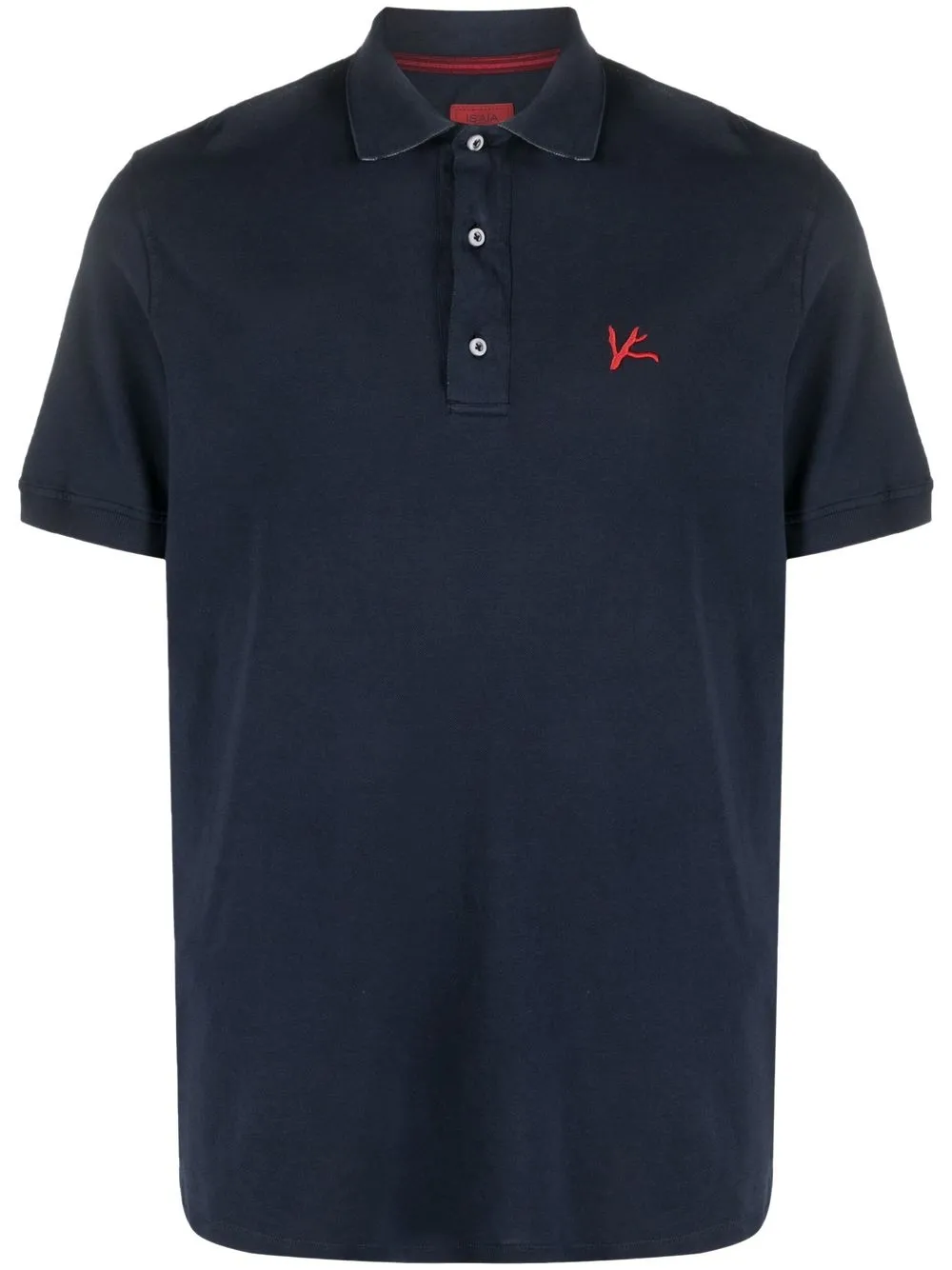 

Isaia embroidered-logo polo shirt - Blue