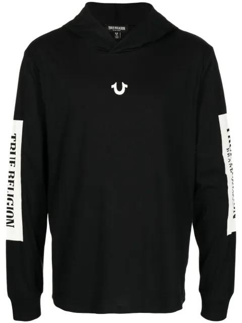 True Religion logo-print Hooded T-shirt 