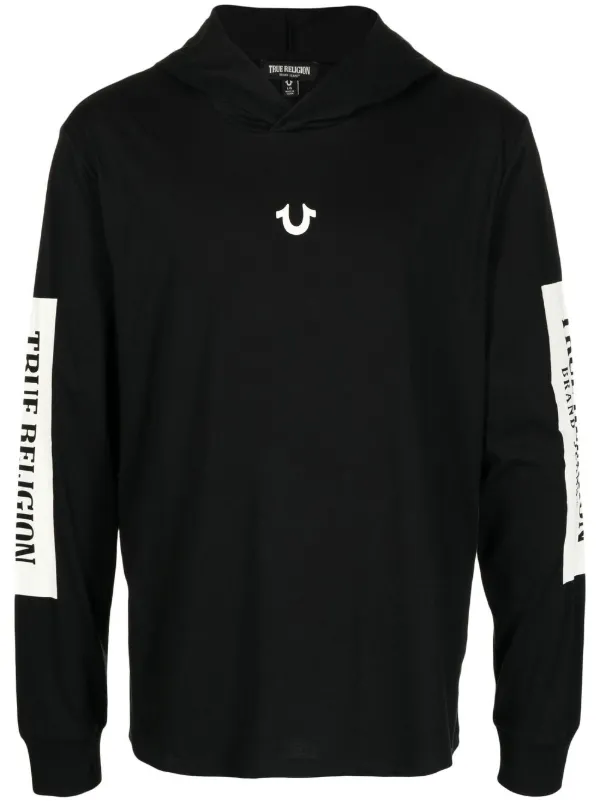 True Religion logo-print Hooded T-shirt 