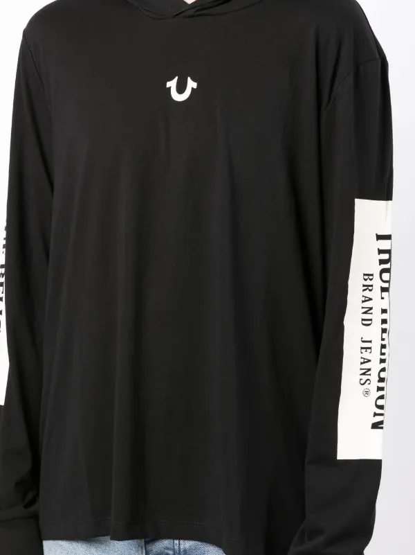 True Religion logo-print Hooded T-shirt 