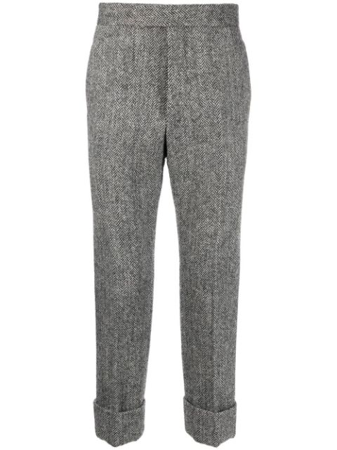 Thom Browne - cropped chevron-knit tweed trousers