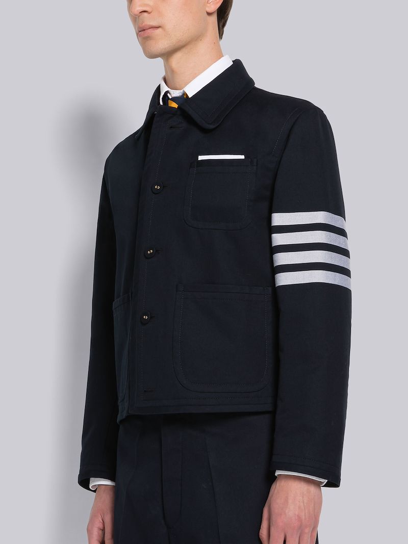 Cotton 4Bar Tipping Patch Pocket Golf Jacket Thom Browne Official