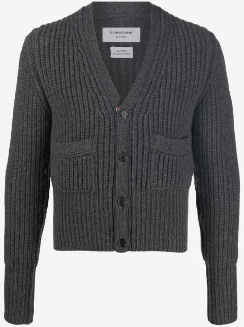 Thom Browne patch-pocket cashmere cardigan 