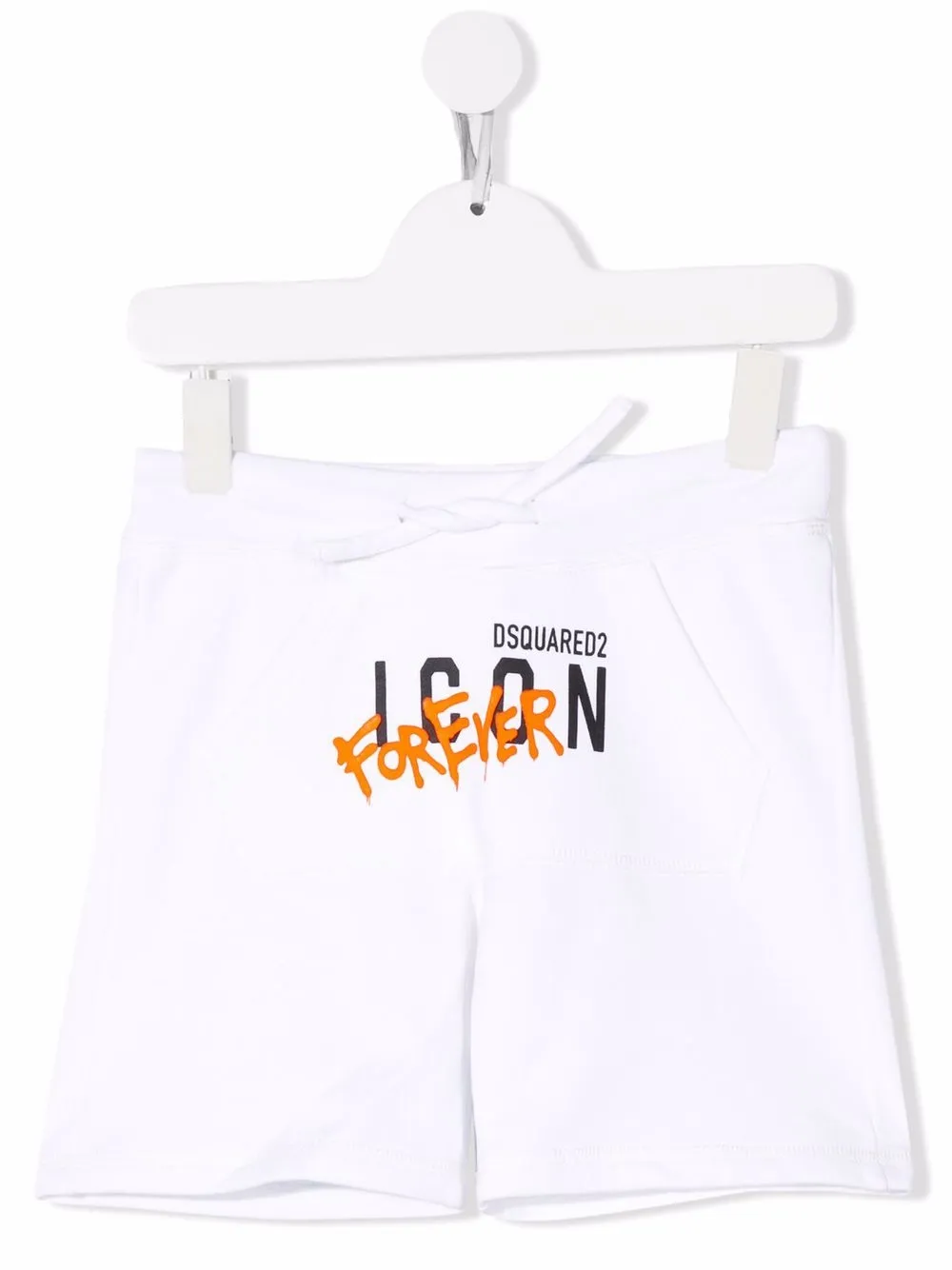 

Dsquared2 Kids pantalones cortos de deporte con logo estampado - Blanco