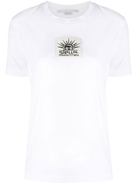 Stella McCartney logo-patch cotton T-shirt Women