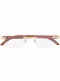 Cartier Eyewear rimless square-frame glasses - Brown