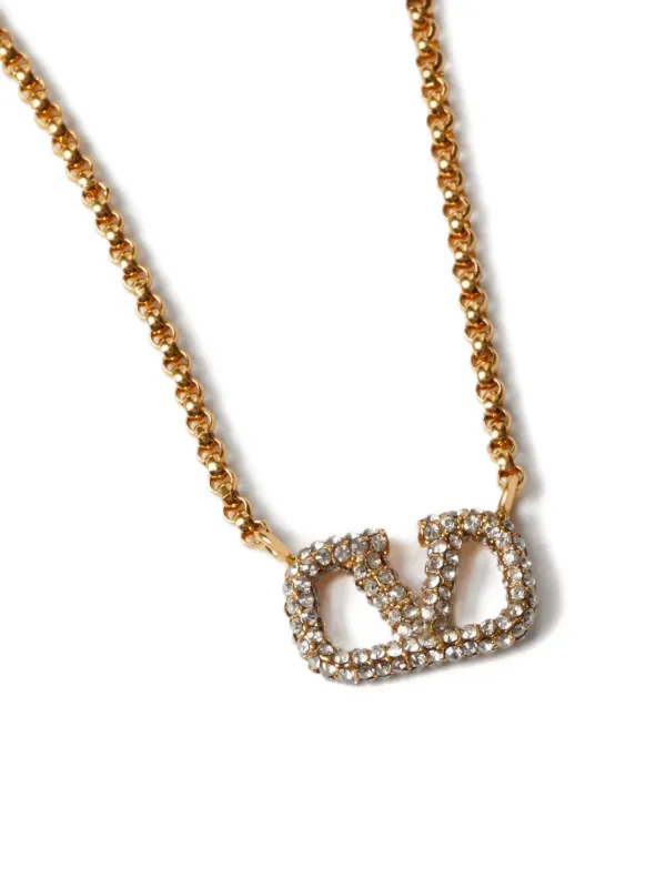 Valentino Garavani VLogo Signature crystal-embellished Necklace