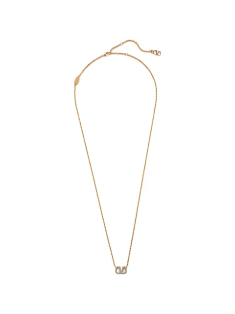 Valentino Garavani قلادة مزينة بكريستال وشعار الماركة V المميز