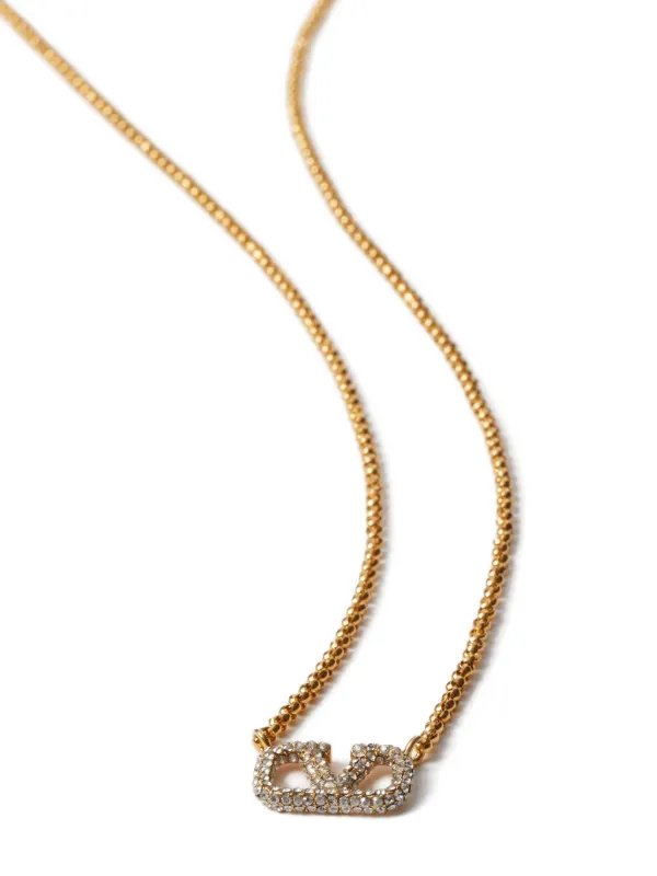 Valentino Garavani VLogo Signature crystal-embellished Necklace