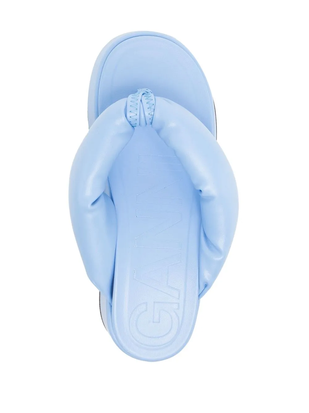ganni padded thong sandals