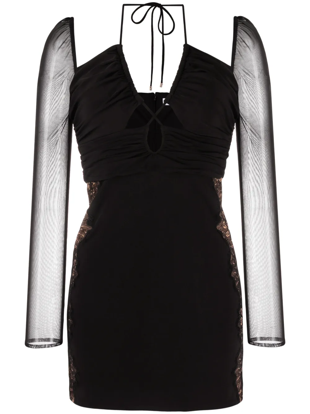 Self-portrait Self Portrait Cut Out Mini Dress In Black