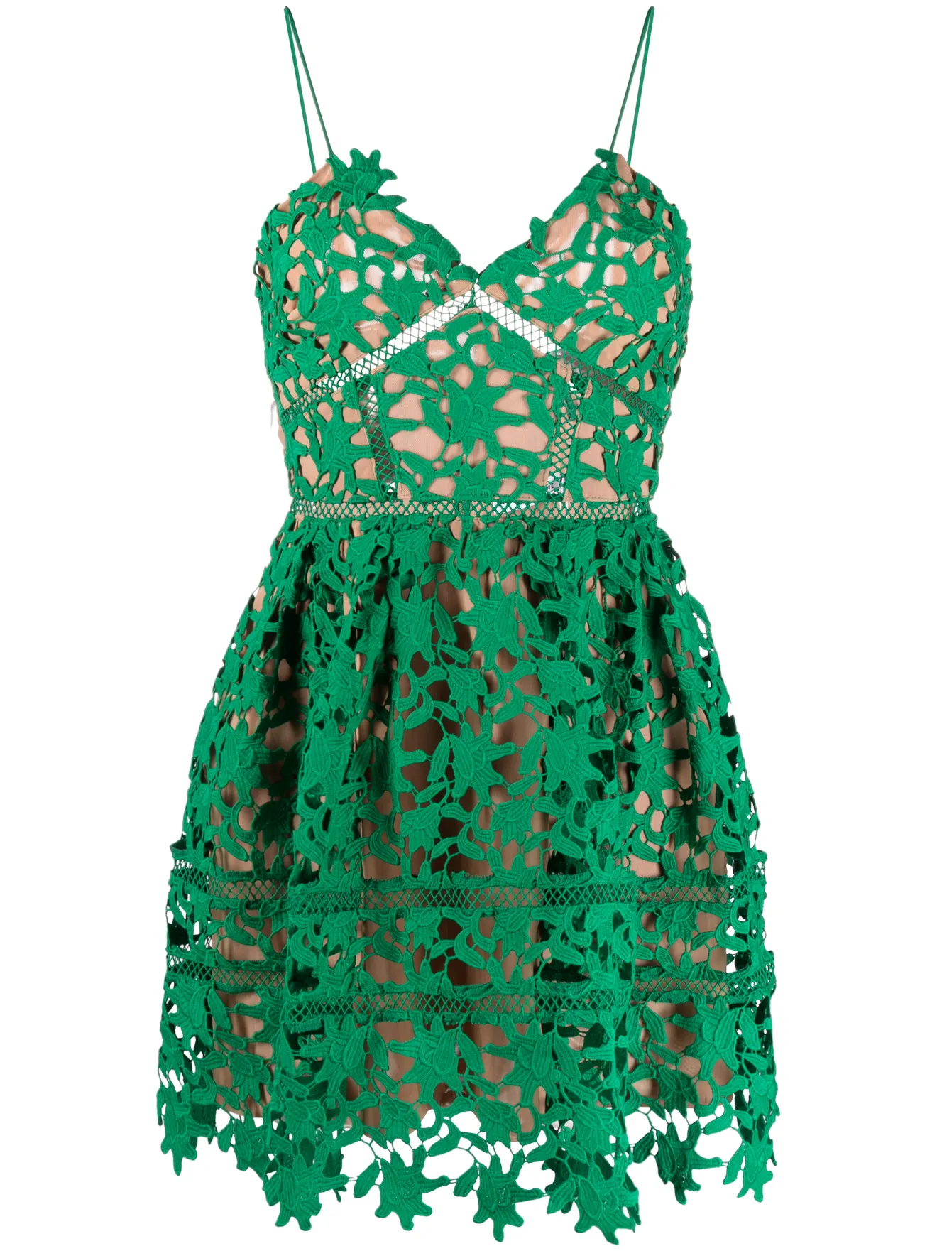 Self-Portrait Azalea lace dress green | MODES