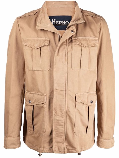 Herno garment-dyed field jacket