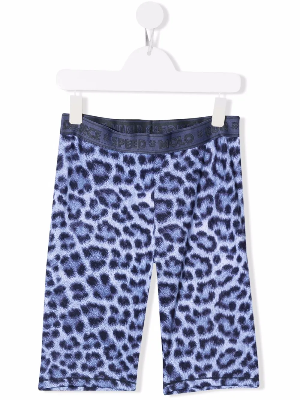 

Molo TEEN animal-print logo-waist shorts - Blue