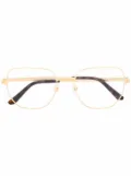 Cartier Eyewear tortoiseshell-effect oversize-frame glasses - Gold