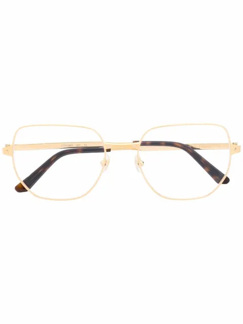Cartier Eyewear lentes con armazón oversize estilo carey 