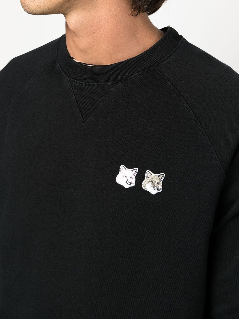 Maison Kitsuné fox-patches Sweatshirt - Farfetch